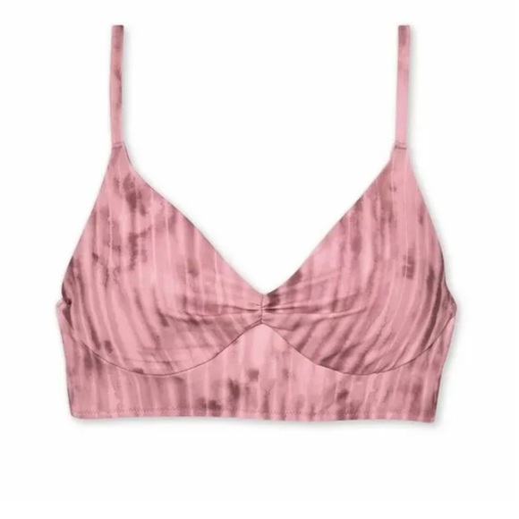 Shade & Shore Pink Lightly Lined Swim Bikini Top NWT - Picture 3 of 9